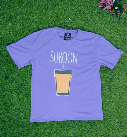 OVER SIZE PURPLE T-SHIRT (BIOWASH)